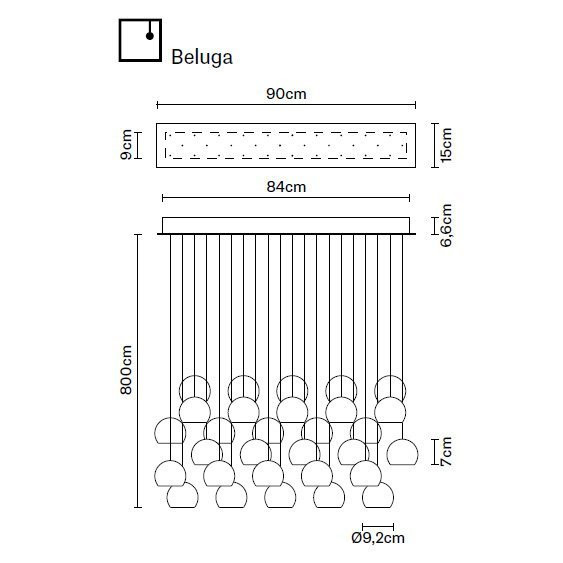 Подвесной светильник Fabbian Beluga Colour F32 A30 00