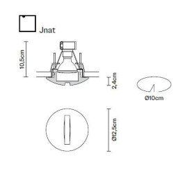 Встраиваемый спот (точечный светильник) Fabbian Jnat D27 F33 01