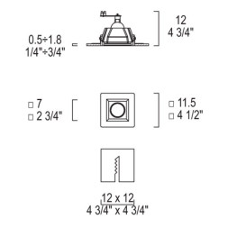 Встраиваемый спот (точечный светильник) iTRE SD-081 N 0000918