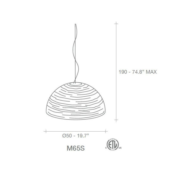 Подвесной светильник Terzani Magdalena M65S E8 C8