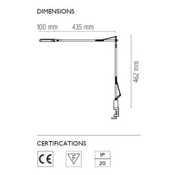 Настольная лампа Flos Kelvin LED Clamp Shiny black F3301030