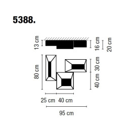 Потолочный светильник Vibia Link 5388 03 (dimmable electronic ballast)
