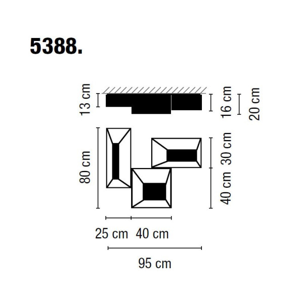 Потолочный светильник Vibia Link 5388 03 (dimmable electronic ballast)