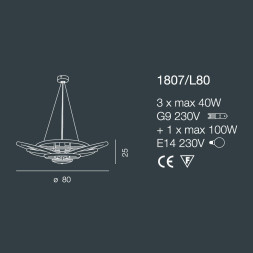 Подвесной светильник Bellart Flair 1807/L80 05/V01