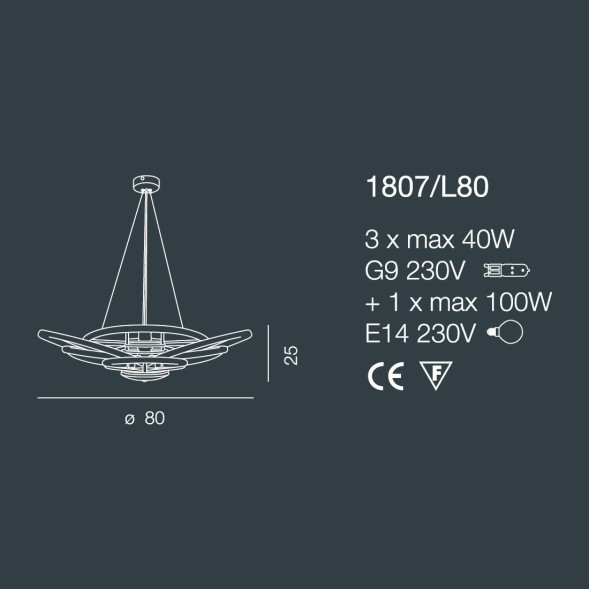 Подвесной светильник Bellart Flair 1807/L80 05/V01