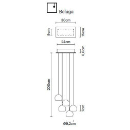 Подвесной светильник Fabbian Beluga Colour F32 A27 00