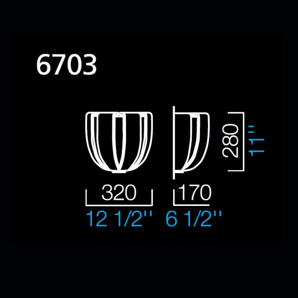 Настенный светильник Barovier&amp;Toso Plisse 6703/BB