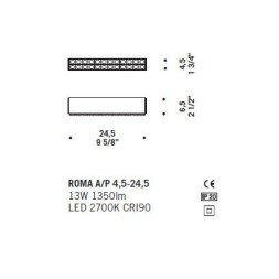 Настенный светильник De Majo ROMA A/P 4,5-24,5 ED 0ROMA0A60
