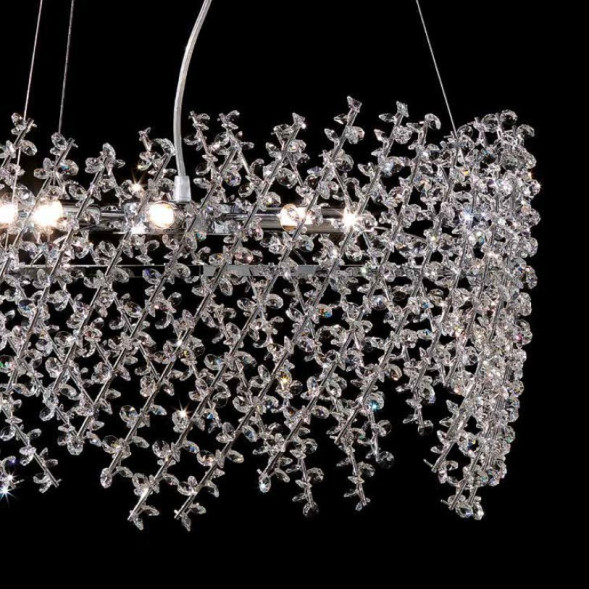 Подвесной светильник Renzo Del Ventisette Shine L 14218/60 SWA Trasparente DEC. CROMO