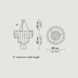 Подвесной светильник Slamp La lollo SUSPENSION XL PEWTER WHITE LAL87SOS0004PE000