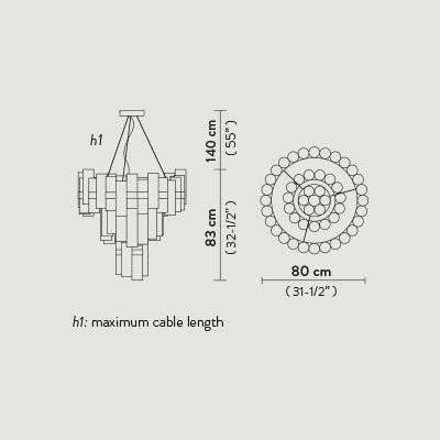 Подвесной светильник Slamp La lollo SUSPENSION XL PEWTER WHITE LAL87SOS0004PE000