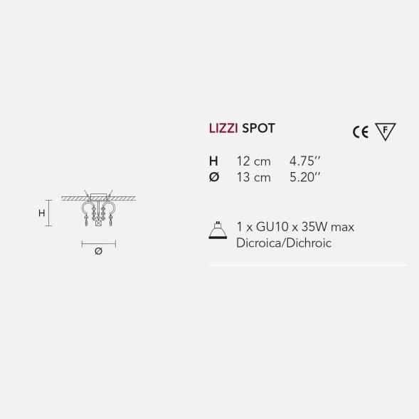 Встраиваемый светильник Masiero Lizzi SPOT V13