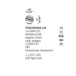 Настольная лампа De Majo STRATOSFERA L25 0STRA0L25