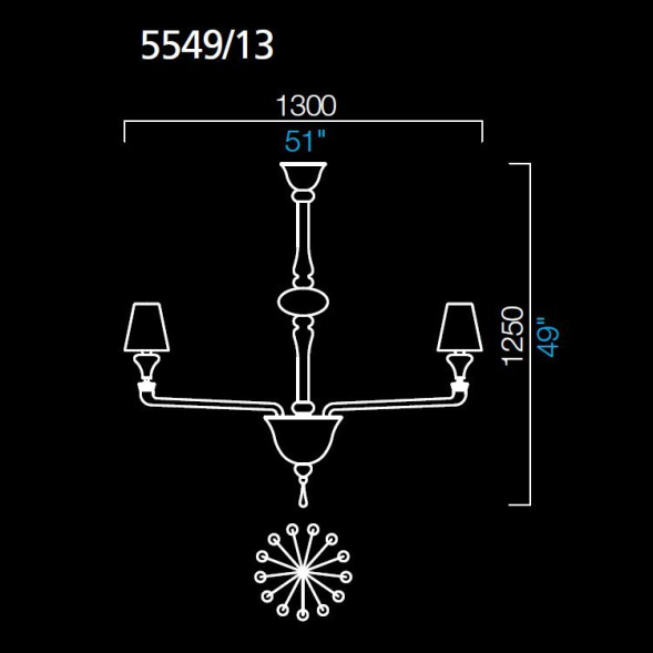Люстра Barovier&amp;Toso Nevada 5549/13/EL/NN