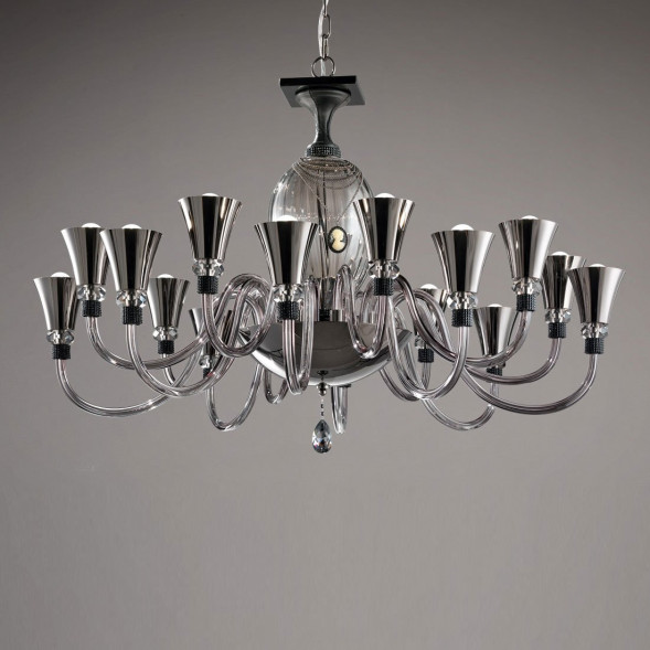Люстра Euroluce Audrey L8+8 Fume
