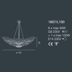 Подвесной светильник Bellart Flair 1807/L100 05/V01