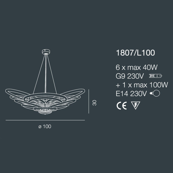 Подвесной светильник Bellart Flair 1807/L100 05/V01