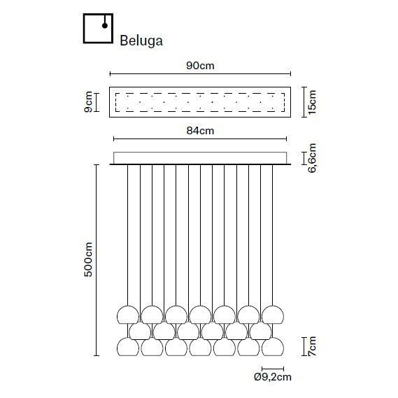 Подвесной светильник Fabbian Beluga Colour F32 A29 00