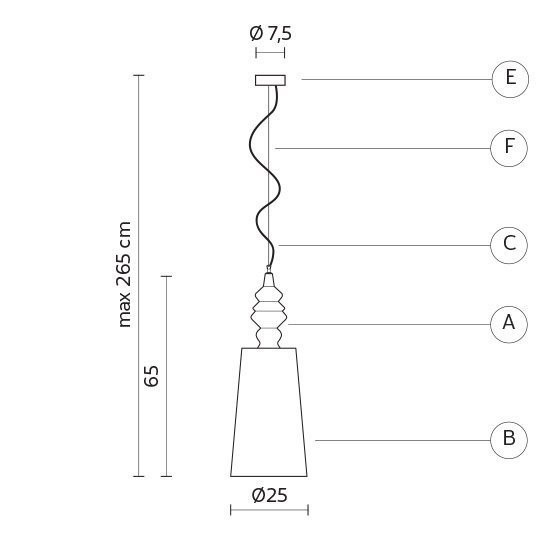 Подвесной светильник Karman Ali E Baba SE623BS