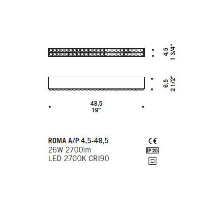 Настенный светильник De Majo ROMA A/P 4,5-48,5 ED 0ROMA0A70