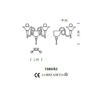 Бра Sylcom Dolfin 1380/A2 K CR.CR