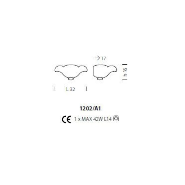 Бра Sylcom Malipiero 1202/A1 D ORO