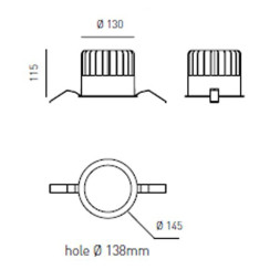 Встраиваемый спот (точечный светильник) Axo light Aldus ALDUS RECESSED DOWNLIGHT 509 07