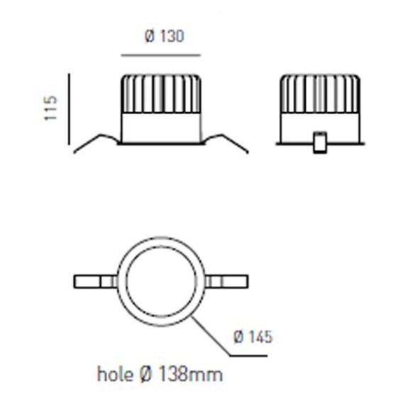 Встраиваемый спот (точечный светильник) Axo light Aldus ALDUS RECESSED DOWNLIGHT 509 07