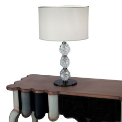 Настольная лампа IDL Charme 600/1LG black nickel ivory tr