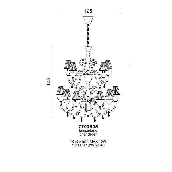 Люстра Beby La Femme 7700B05 Chrome Violet 389 SW Blu Violet