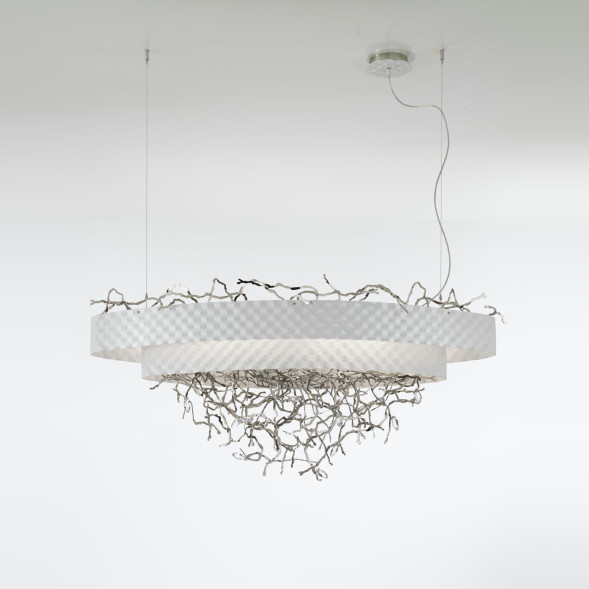 Подвесной светильник IDL Groovy 464/12 white velvet with pure steel