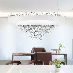 Подвесной светильник IDL Groovy 464/12 white velvet with pure steel