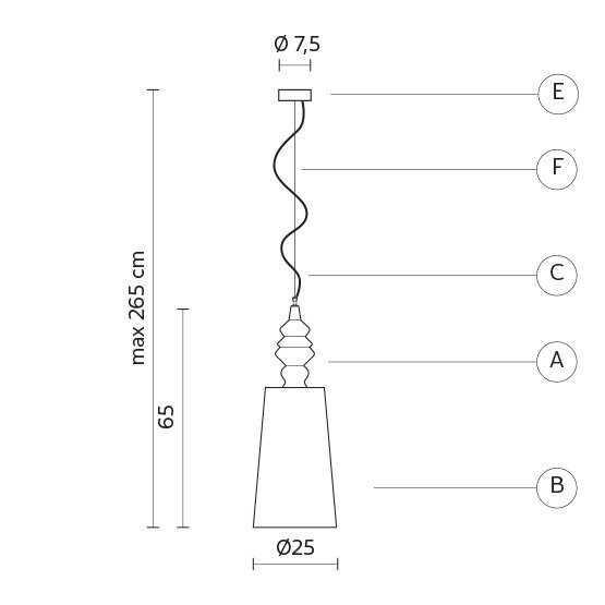 Подвесной светильник Karman Ali E Baba SE625BC