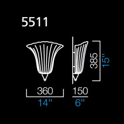 Настенный светильник Barovier&amp;Toso Rigati 5511/CG