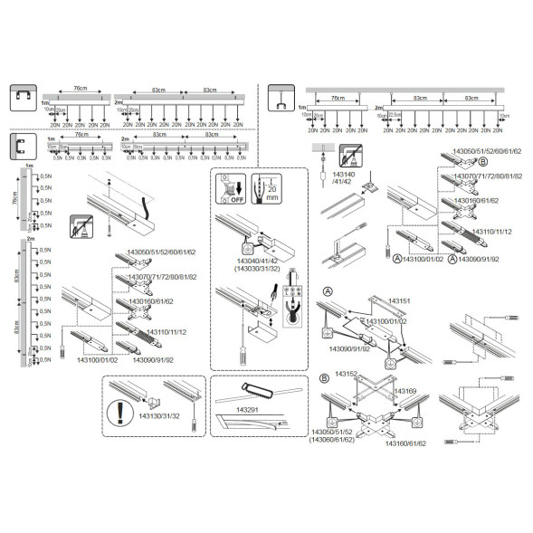 Шинопровод однофазный SLV Track 143011 1м белый