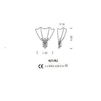 Бра Sylcom Manin 421/A2 AMB
