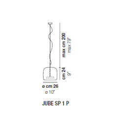 Подвесной светильник Vistosi Jube SP 1 P TB OS