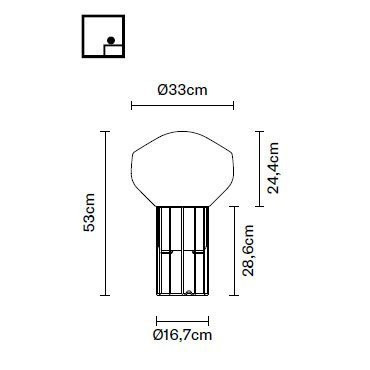 Настольная лампа Fabbian Aerostat F27 B03 41