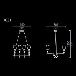 Люстра Barovier&amp;Toso Domo Nevada 7031/IC/NN