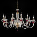Люстра Euroluce Lily L6+6 shiny gold ruby
