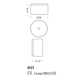 Потолочный светильник Sylcom Mask 0121 K CR