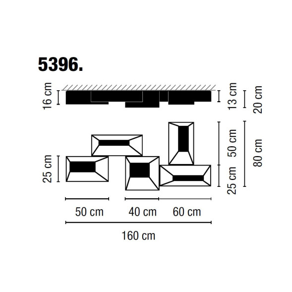Потолочный светильник Vibia Link 5395 03 (dimmable electronic ballast)