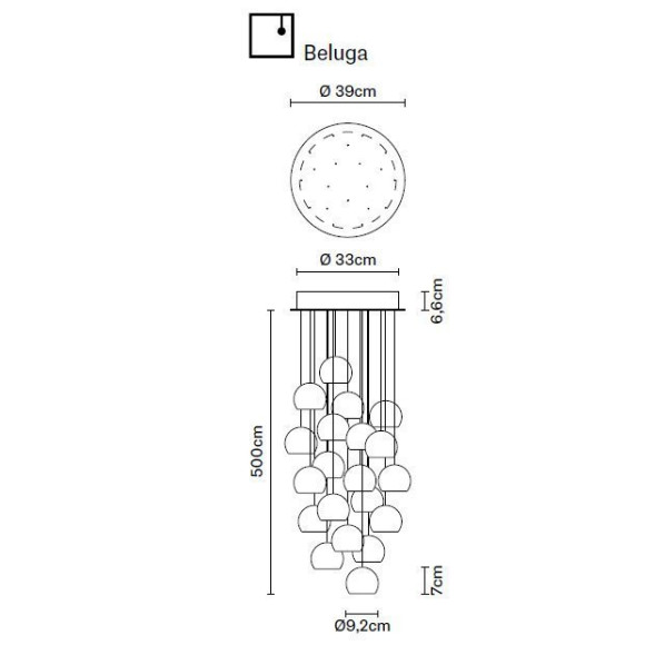 Подвесной светильник Fabbian Beluga Colour F32 A24 00