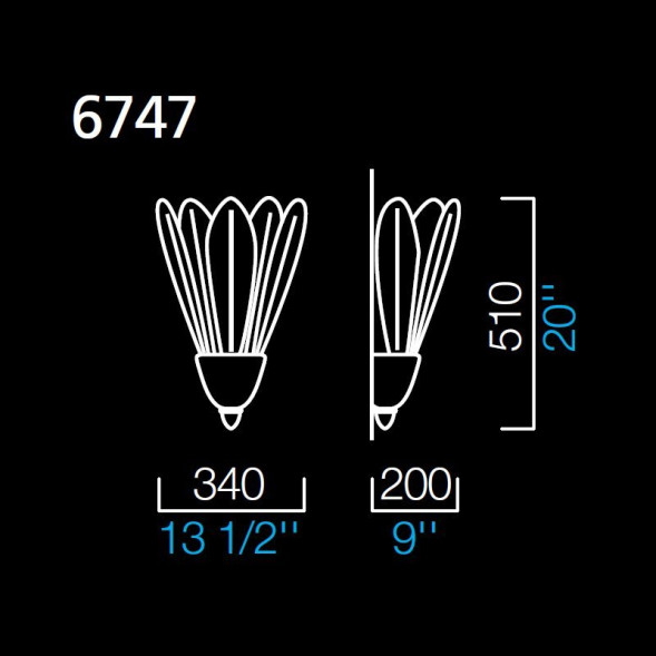 Настенный светильник Barovier&amp;Toso Spade 6747/BB