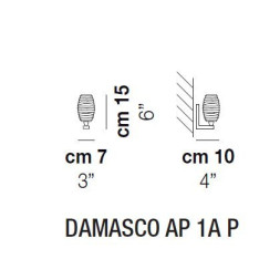 Бра Vistosi Damasco AP 1A P ALO CR/TO NI