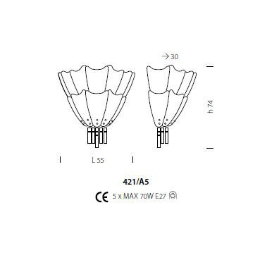 Бра Sylcom Manin 421/A5 CR