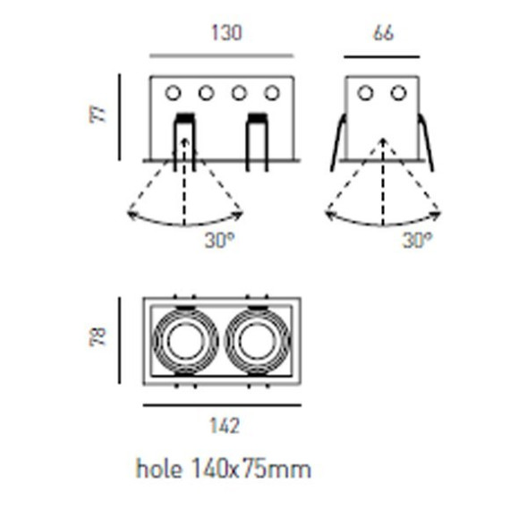 Встраиваемый спот (точечный светильник) Axo light Ficinus FICINUS 2 RECESSED DOWNLIGHT 518 07