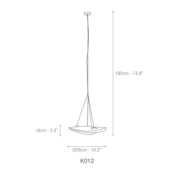 Подвесной светильник Terzani Manta K012 E8 A9