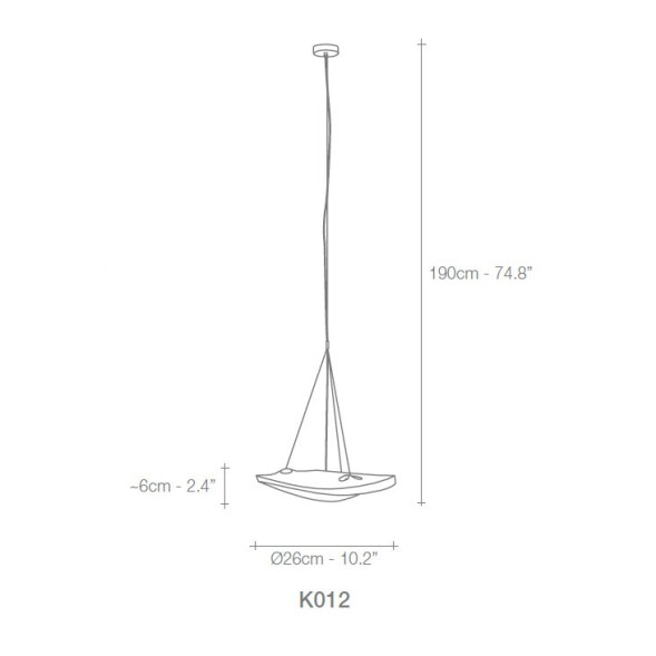 Подвесной светильник Terzani Manta K012 E8 A9