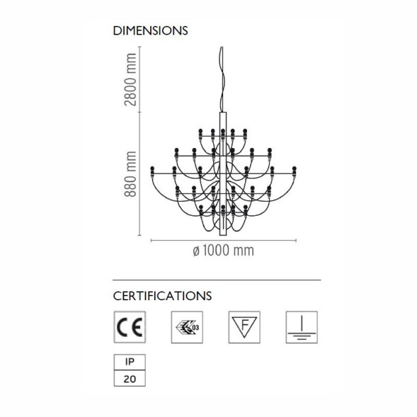 Люстра Flos 2097/50 Brass A1500059